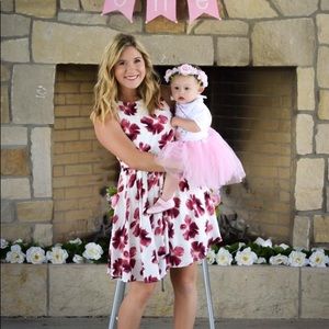 White & Pink Floral Dress